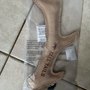 Tall tails leather dog toy